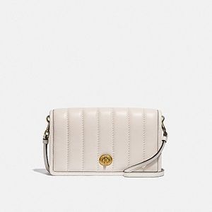 Coach Hayden Foldover Crossbody Clutch with Quilting in White